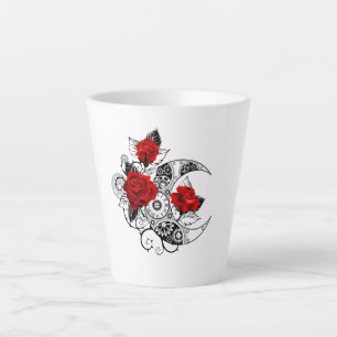 Mechanische Sikkel met Rode Rozen Latte Mok