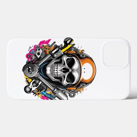 Mechanische SkulliPhone / iPad case (Achterkant (horizontaal))