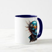 Mechanische slag in cyberpunk-stijl. mok (Voorkant rechts)