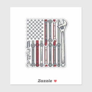 Mechanische Sleutel Vlag Vintage Gravure Vector On Sticker