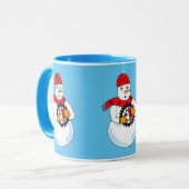 Mechanische sneeuwman mok (Voorkant links)