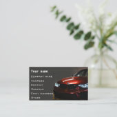 Mechanische snelheden voor auto-grijs visitekaartje (Staand voorkant)