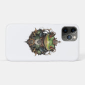 Mechanische sprong: de Steampunk groene kikker Case-Mate iPhone Case (Achterkant (horizontaal))