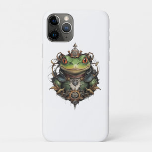 Mechanische sprong: de Steampunk groene kikker Case-Mate iPhone Case