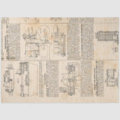 Mechanische Steampunk Design Series #1 Tissuepapier (Voorkant)