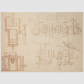 Mechanische Steampunk Design Series #2 Tissuepapier (Voorkant)