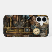 Mechanische Steampunk Elegantie in Beweging iPhone 16 Hoesje (Achterkant horizontaal)