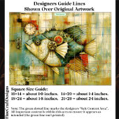 Mechanische Steampunk Funky Vis FM2L Decoupage Tissuepapier