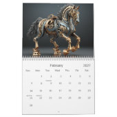 Mechanische Steampunk Hengsten Kalender (Feb 2027)