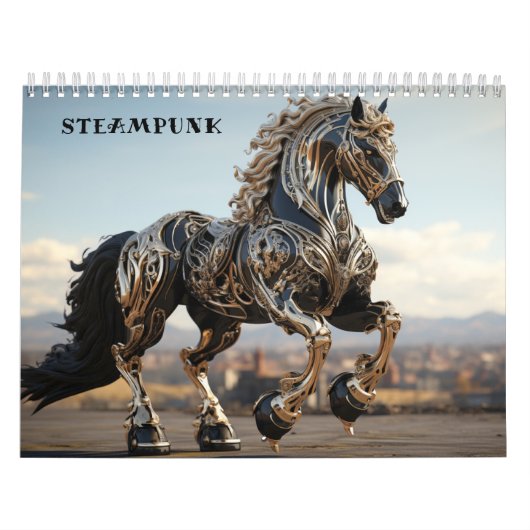 Mechanische Steampunk Hengsten Kalender (Hoes)