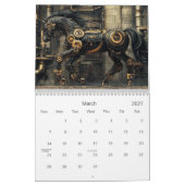 Mechanische Steampunk Hengsten Kalender (Mar 2027)
