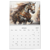 Mechanische Steampunk Stijl Kalender (Jan 2027)