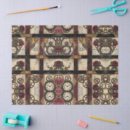 Mechanische Steampunk Tissuepapier (Craft)