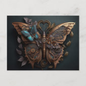 mechanische steampunk vlinder briefkaart (Voorkant)