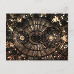 Mechanische Steampunk Zodiac Constellations Briefkaart