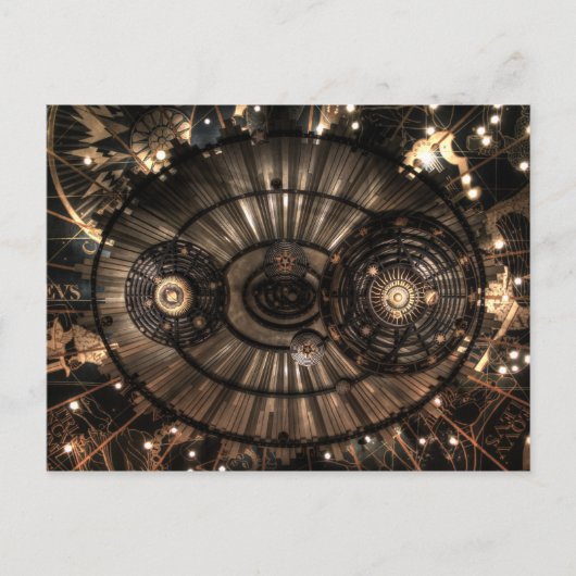Mechanische Steampunk Zodiac Constellations Briefkaart (Voorkant)
