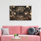 Mechanische Steampunk Zodiac Constellations Canvas Afdruk (Insitu (Woonkamer))