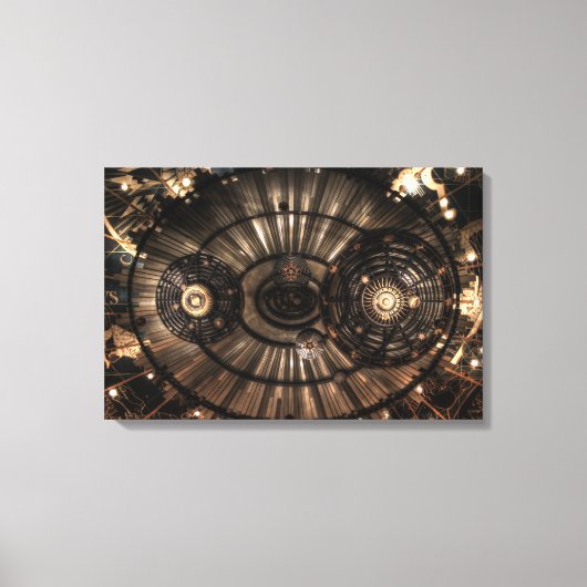 Mechanische Steampunk Zodiac Constellations Canvas Afdruk (Voorkant)