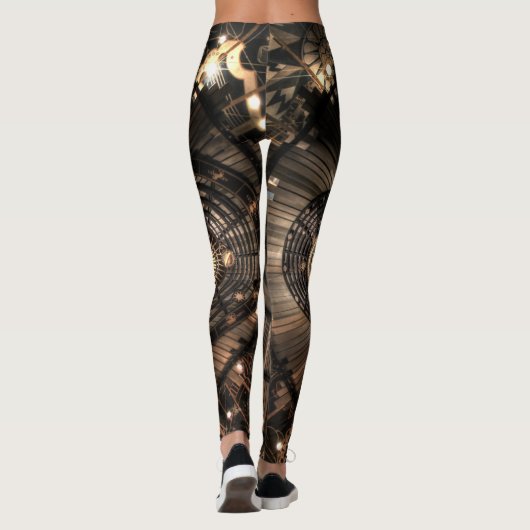 Mechanische Steampunk Zodiac Constellations Leggings (Achterkant)