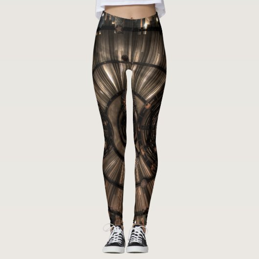 Mechanische Steampunk Zodiac Constellations Leggings (Voorkant)
