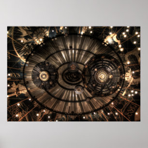 Mechanische Steampunk Zodiac Constellations Poster