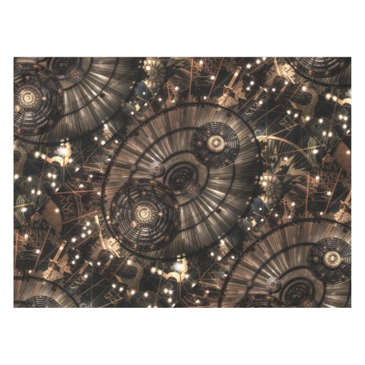Mechanische Steampunk Zodiac Constellations Tafelkleed (Voorkant (Horizontaal))