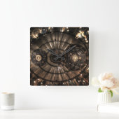 Mechanische Steampunk Zodiac Constellations Vierkante Klok (Huis)