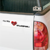 MECHANISCHE STEAMPUNKHART BUMPERSTICKER (Op Truck)