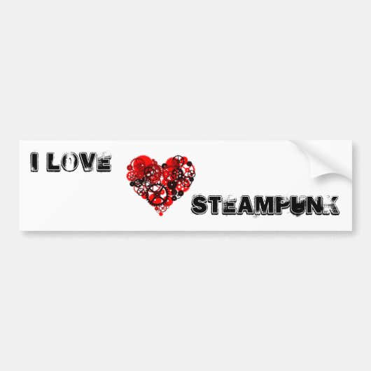 MECHANISCHE STEAMPUNKHART BUMPERSTICKER (Voorkant)