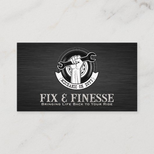 mechanische steeksleutel | Automatische services Visitekaartje (Voorkant)