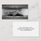 mechanische steeksleutel | metaalstaal visitekaartje (Voorkant / Achterkant)