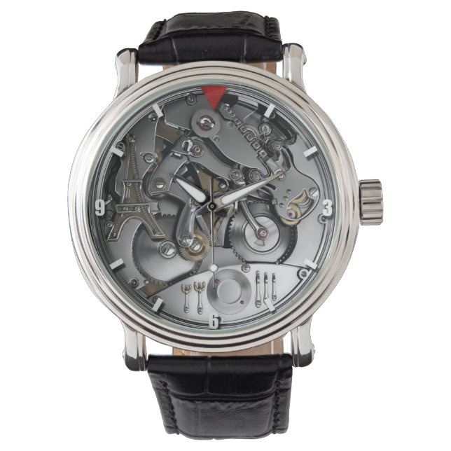 Mechanische stijl Fietsen Muziek Horloge (Voorkant)