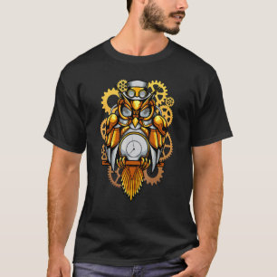Mechanische Stoomstijl Uil - Retro Futuristische T T-shirt