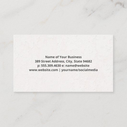 Mechanische tandwiel Logo Visitekaartje (Achterkant)