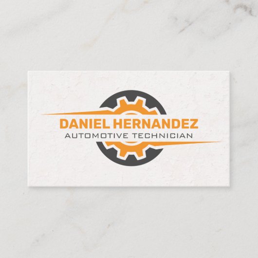 Mechanische tandwiel Logo Visitekaartje (Voorkant)