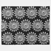 Mechanische tandwielen fleece deken (Voorkant (Horizontaal))