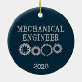 Mechanische tandwielen keramisch ornament (Achterkant)
