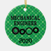 Mechanische tandwielen keramisch ornament (Voorkant)