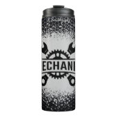 Mechanische tandwielmoersleutels Splatter Achtergr Thermosbeker (Voorkant)