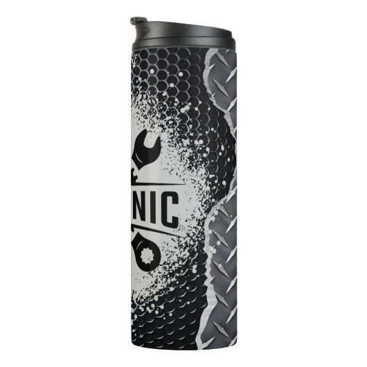 Mechanische tandwielmoersleutels Splatter Achtergr Thermosbeker (Geroteerd rechts)