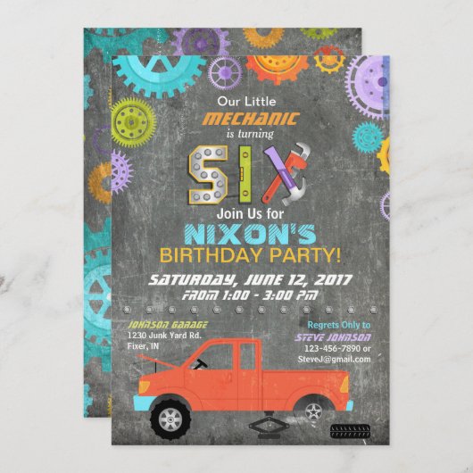 Mechanische tandwieloverbrengingen voor auto's kaart (Voorkant / Achterkant)