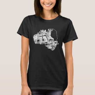 Mechanische technicus automatische koopvaardijinge t-shirt