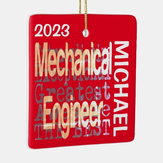 Mechanische technicus Extraordinaire CUSTOM Keramisch Ornament (Rechts)