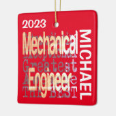 Mechanische technicus Extraordinaire CUSTOM Keramisch Ornament (Links)