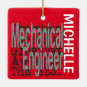 Mechanische technicus Extraordinaire CUSTOM Keramisch Ornament (Achterkant)