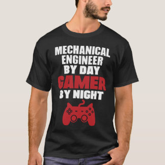 Mechanische technicus per dag gamer 's nachts t-shirt