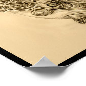 Mechanische tekening van het menselijk hart Steamp Poster (Hoek)