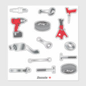 Mechanische tools sticker (Vel)