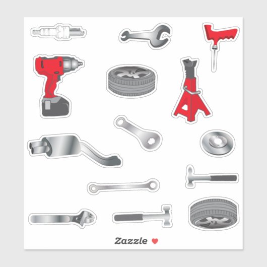 Mechanische tools sticker (Vel)