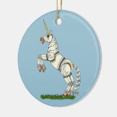 Mechanische Unicorn Keramisch Ornament (Links)